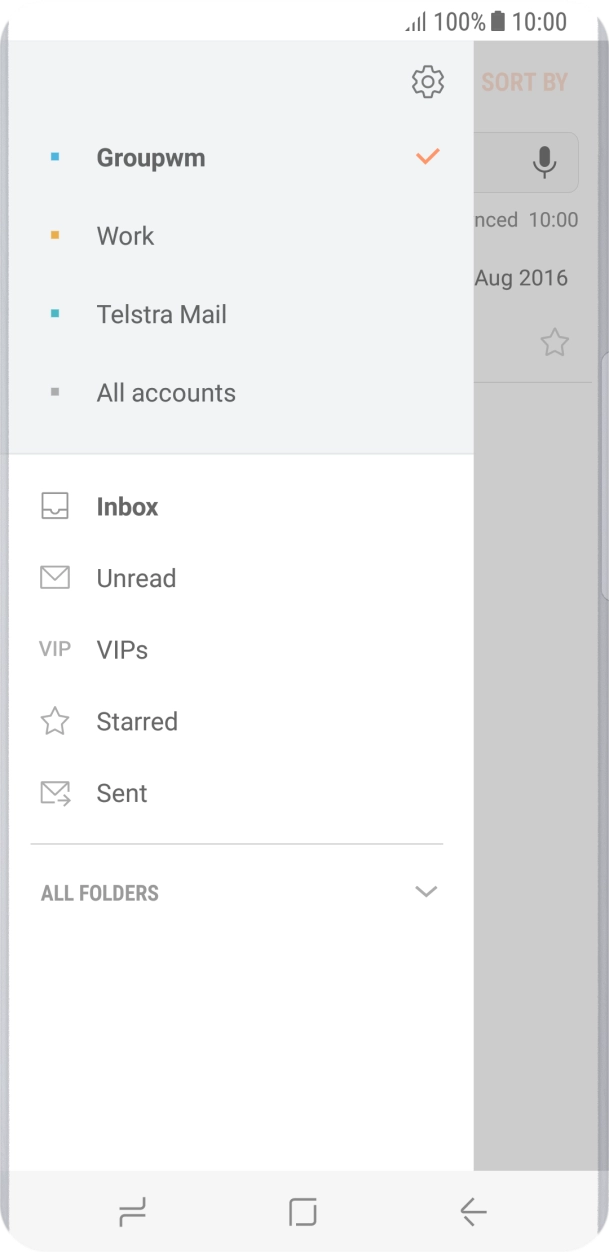 Press the settings icon. Press the settings icon.