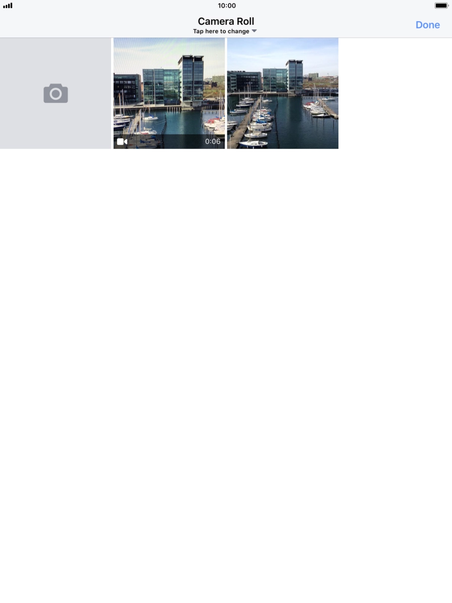 Press the required picture or video clip. Press the required picture or video clip.