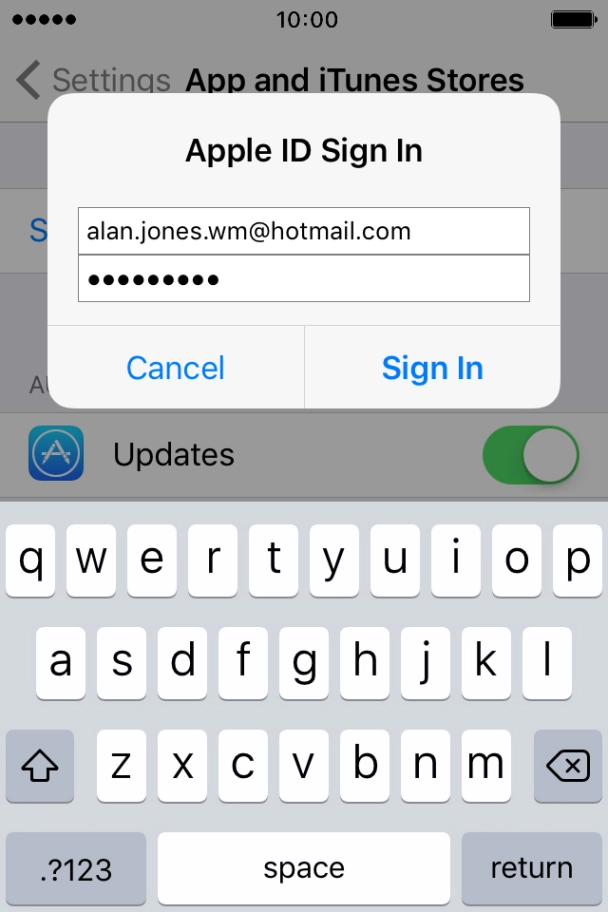 Press Sign In.