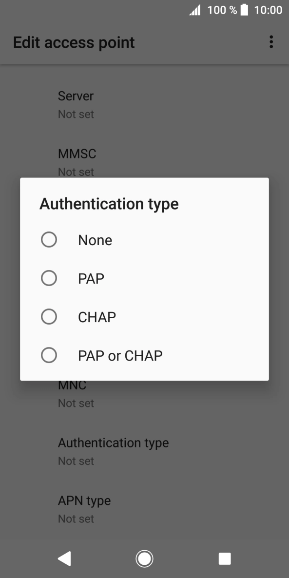 Press None.