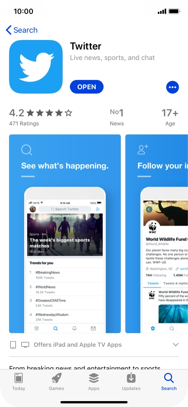 Slide your finger upwards starting from the bottom of the screen to return to the home screen.