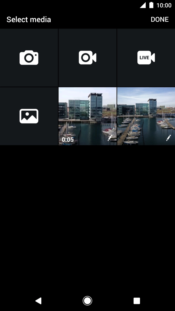 Press the gallery icon.