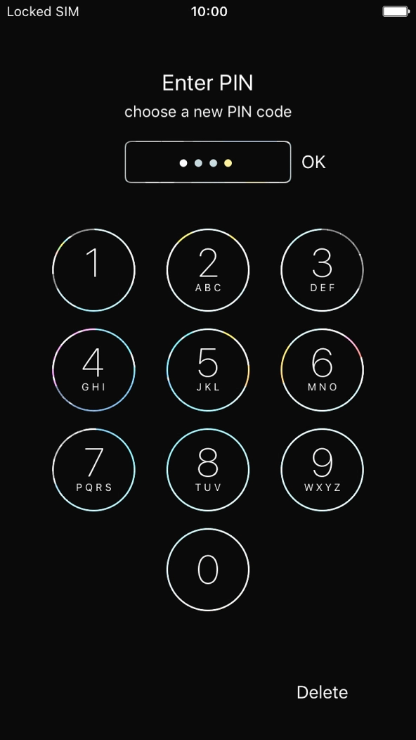 Key in a new four-digit PIN and press OK. Key in a new four-digit PIN and press OK.