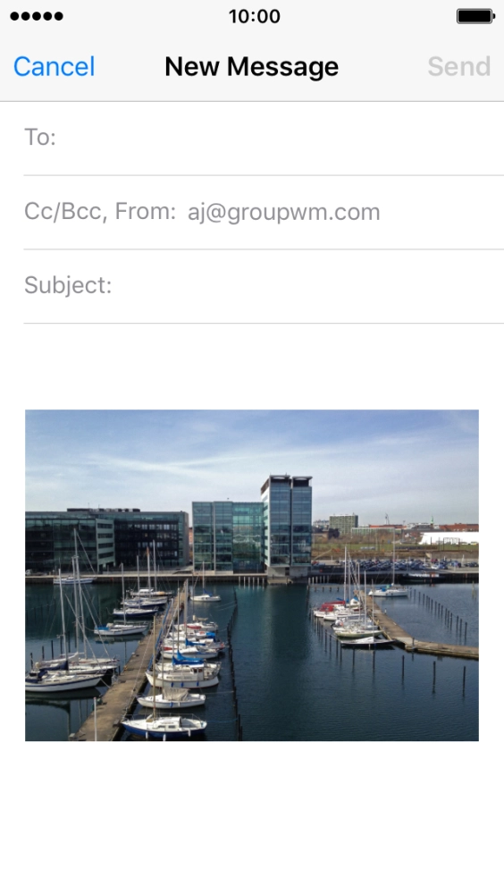 Press the search field and key in the first letters of the recipient's name.