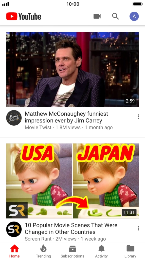 Press the search icon. Press the search icon.