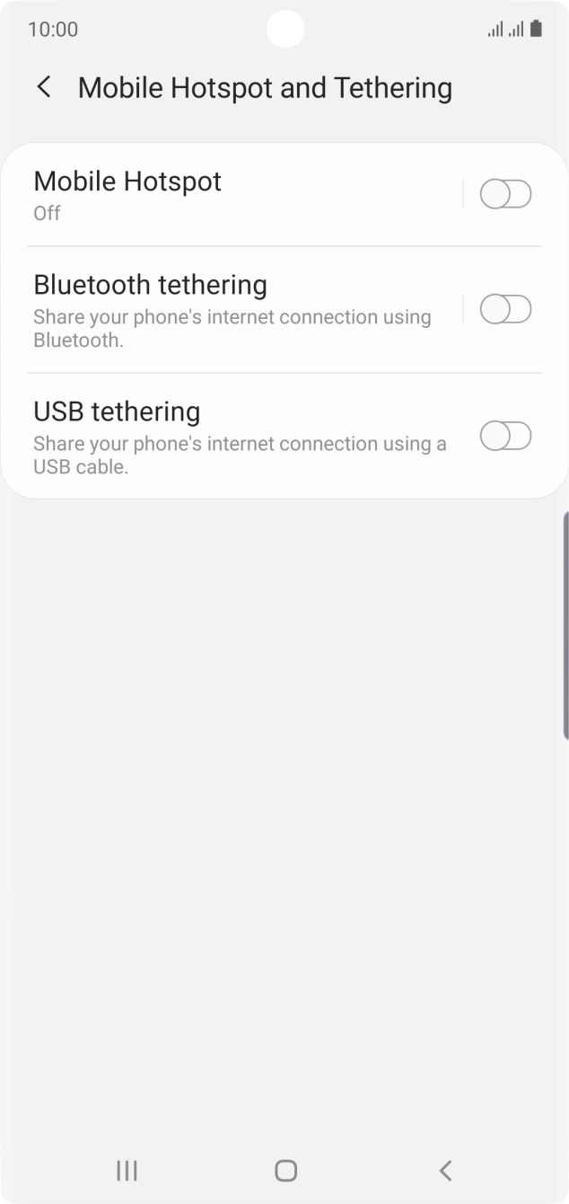 Press Mobile Hotspot. Press Mobile Hotspot.