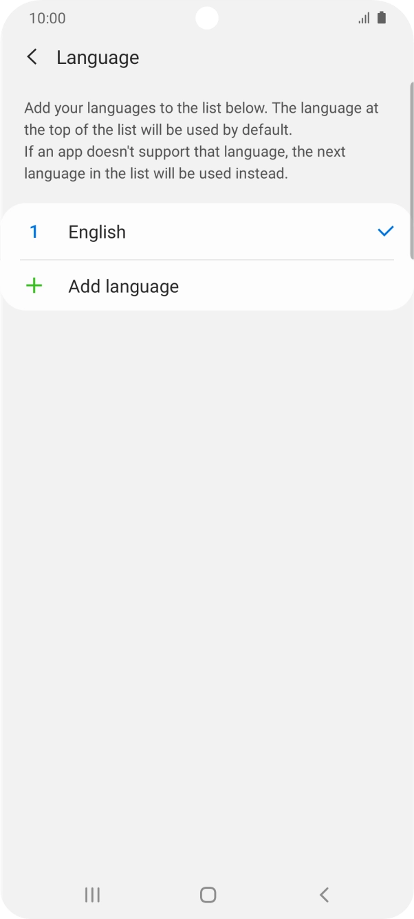 Press Add language.