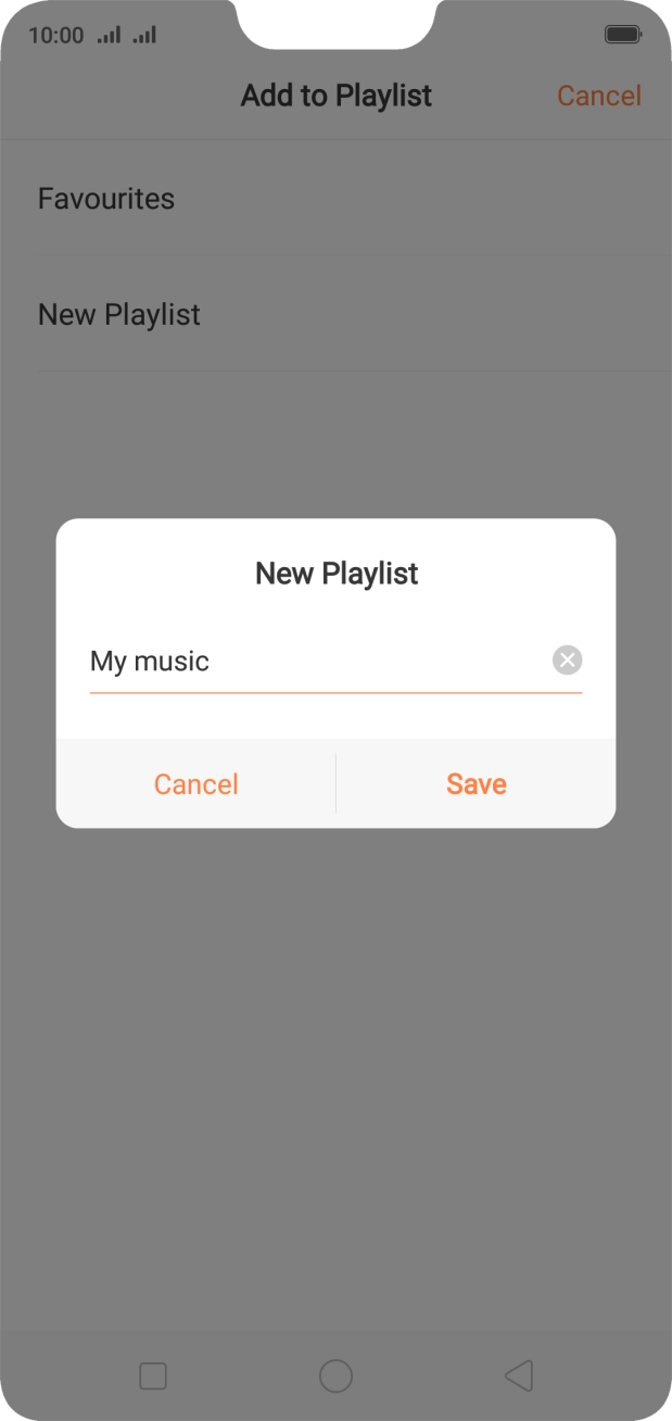 Key in a name for the playlist and press Save.