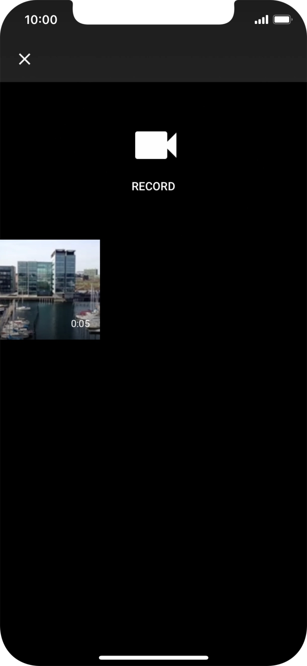 Press the required video clip. Press the required video clip.
