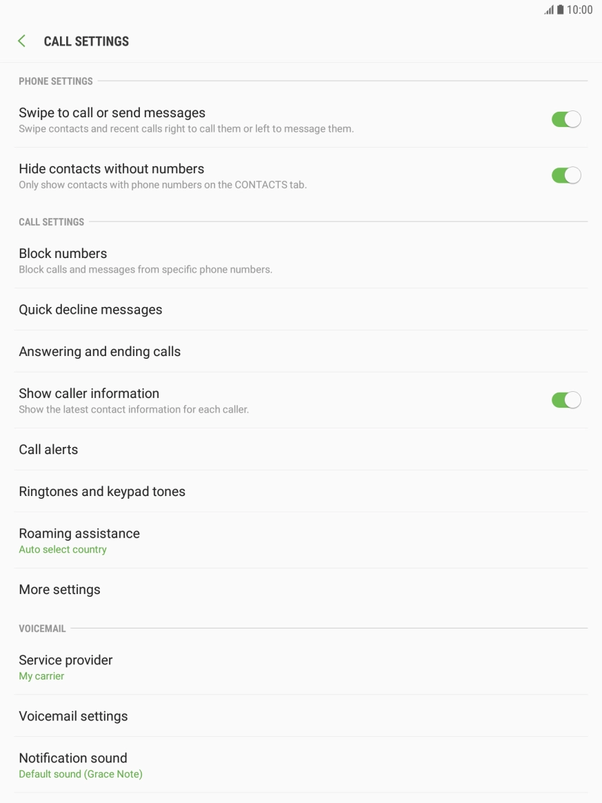 Press More settings. Press More settings.