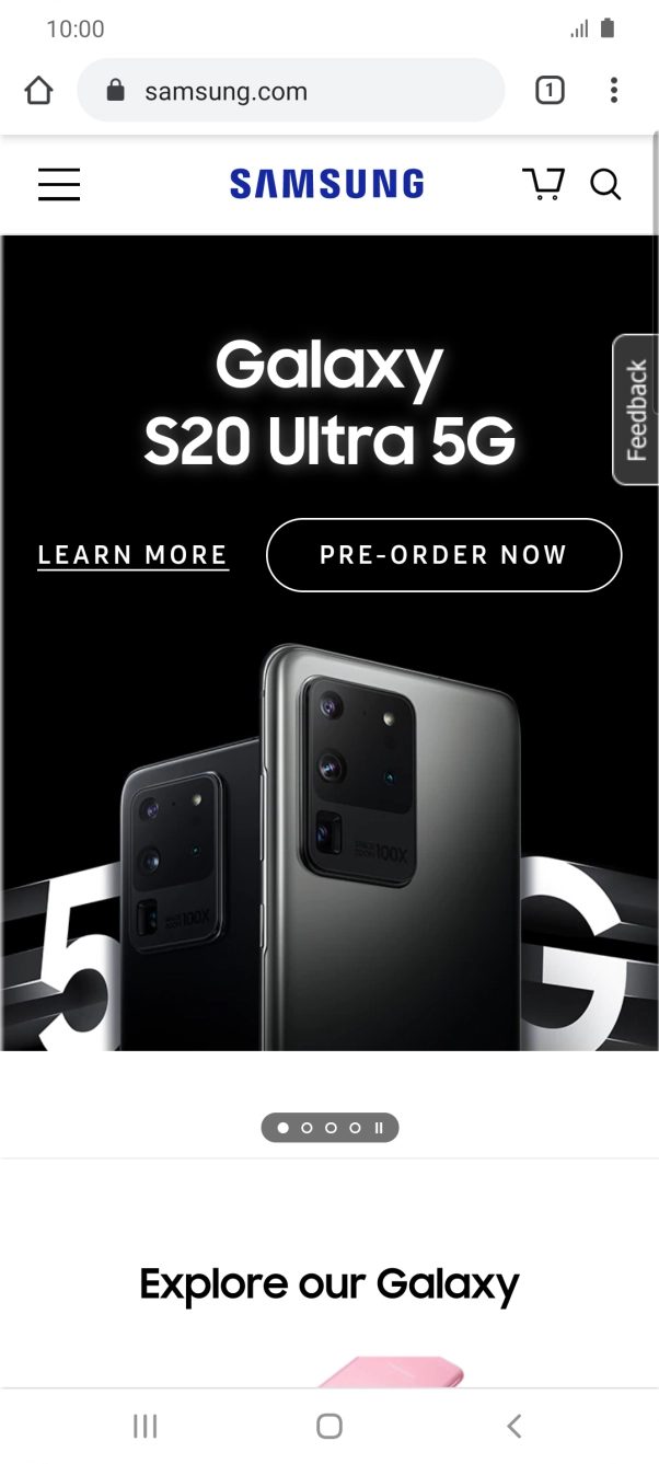 Press the menu icon. Press the menu icon.