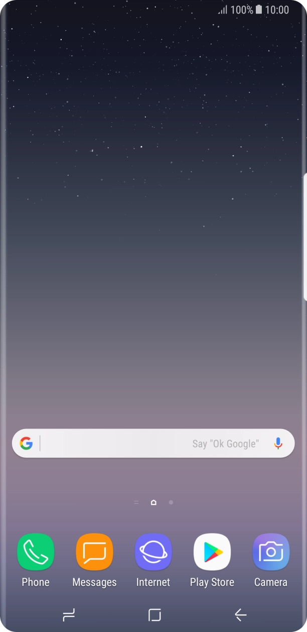 Slide your finger downwards starting from the top of the screen.
