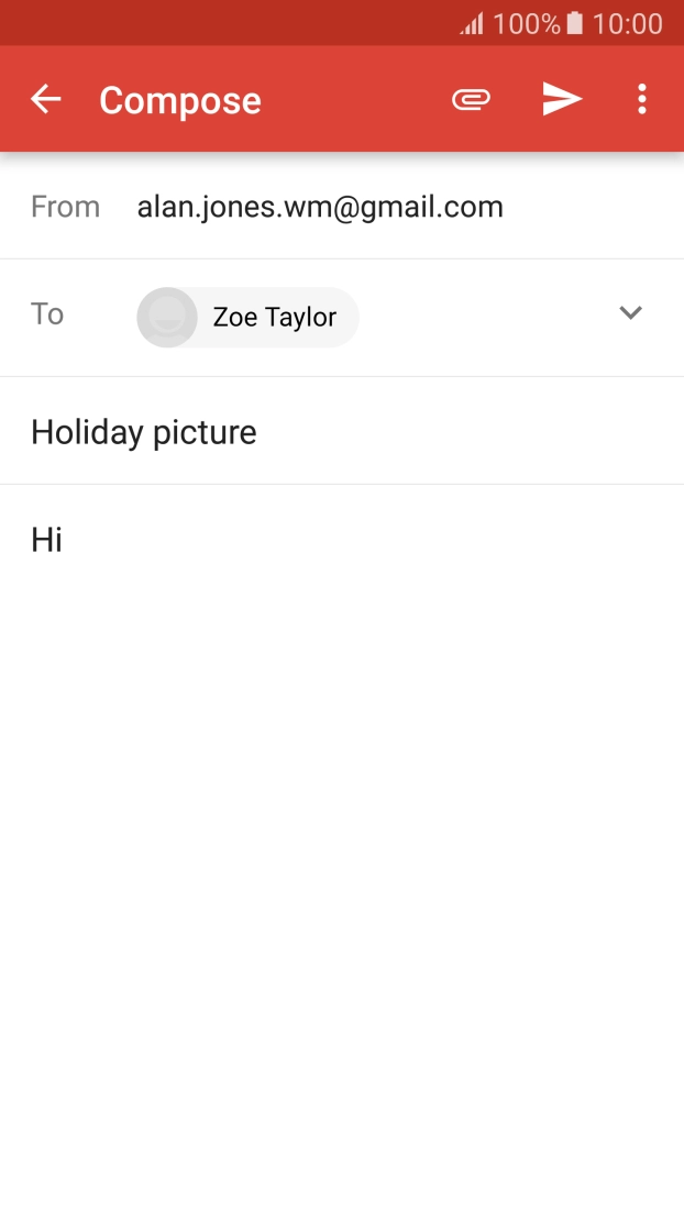 Write the required text and press the send icon.