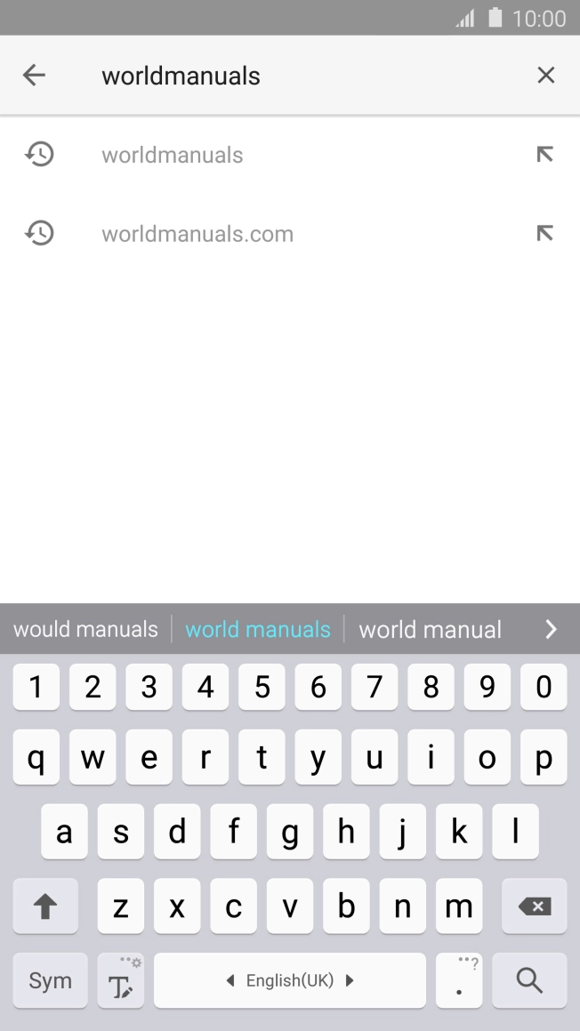 Key in the required search word and press the search icon.