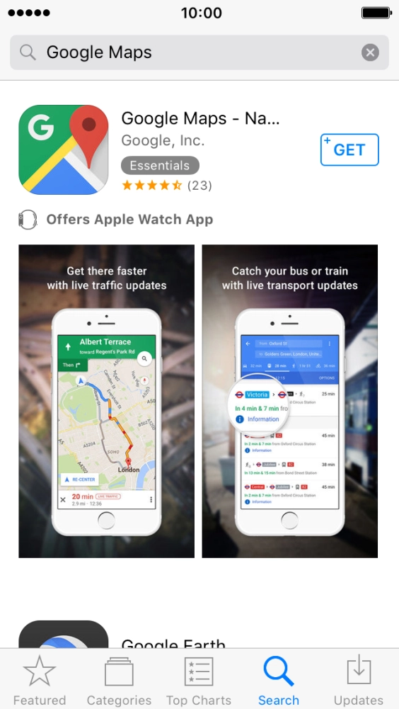Press Google Maps. Press Google Maps.