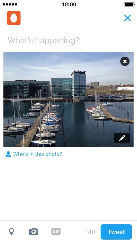Press the text input field. Press the text input field.
