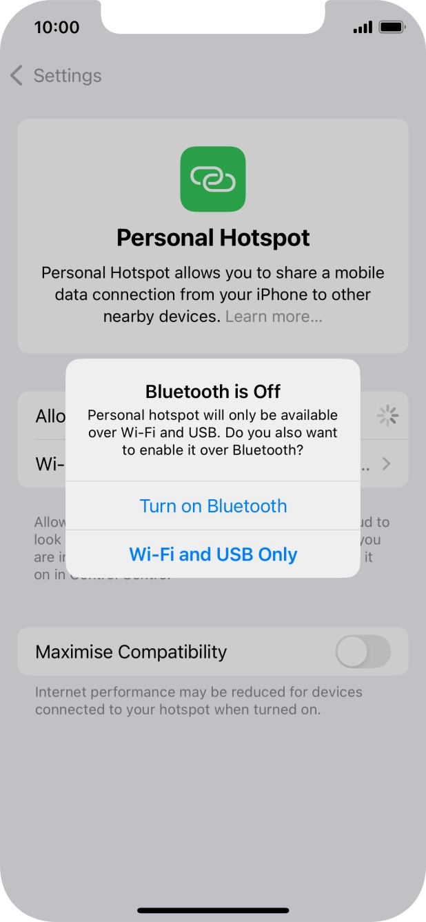 If Wi-Fi is turned on, press Wi-Fi and USB Only. If Wi-Fi is turned on, press Wi-Fi and USB Only.