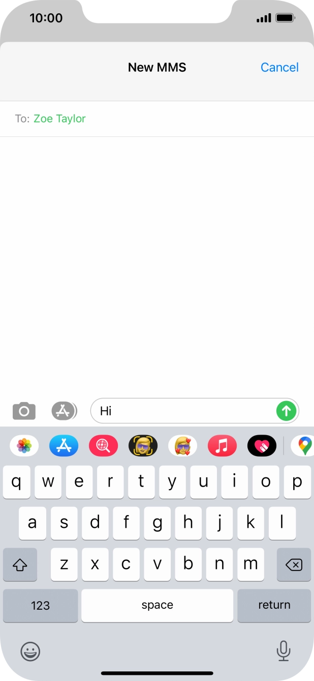 Press the picture icon.