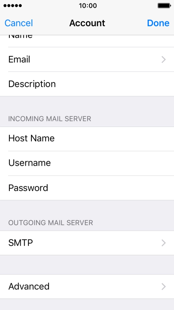 Press SMTP. Press SMTP.
