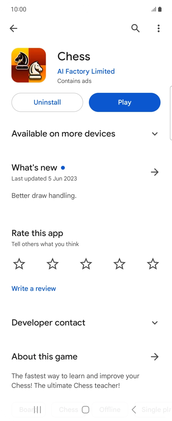 Press Uninstall.