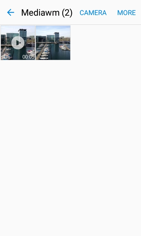Press the required picture or video clip. Press the required picture or video clip.