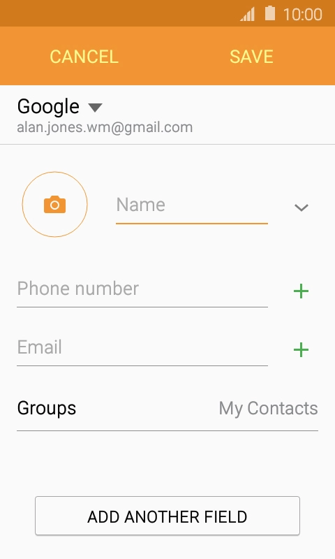 Press the address book drop down list.