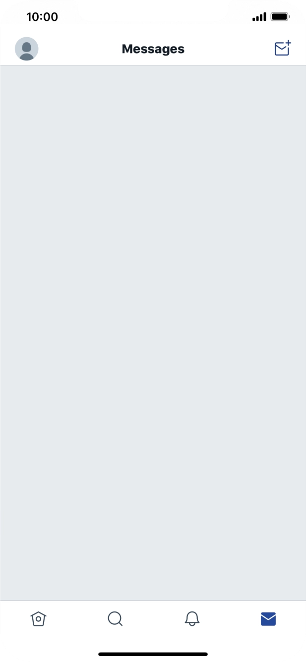 Press the new message icon. Press the new message icon.