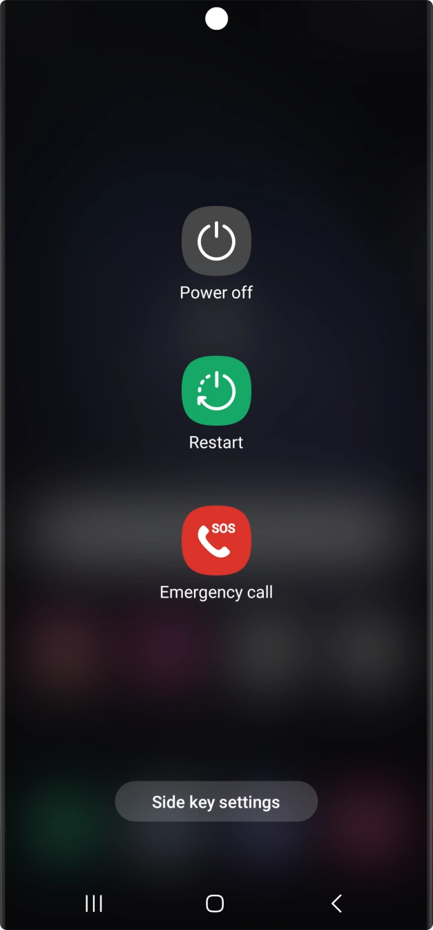 Press Power off.