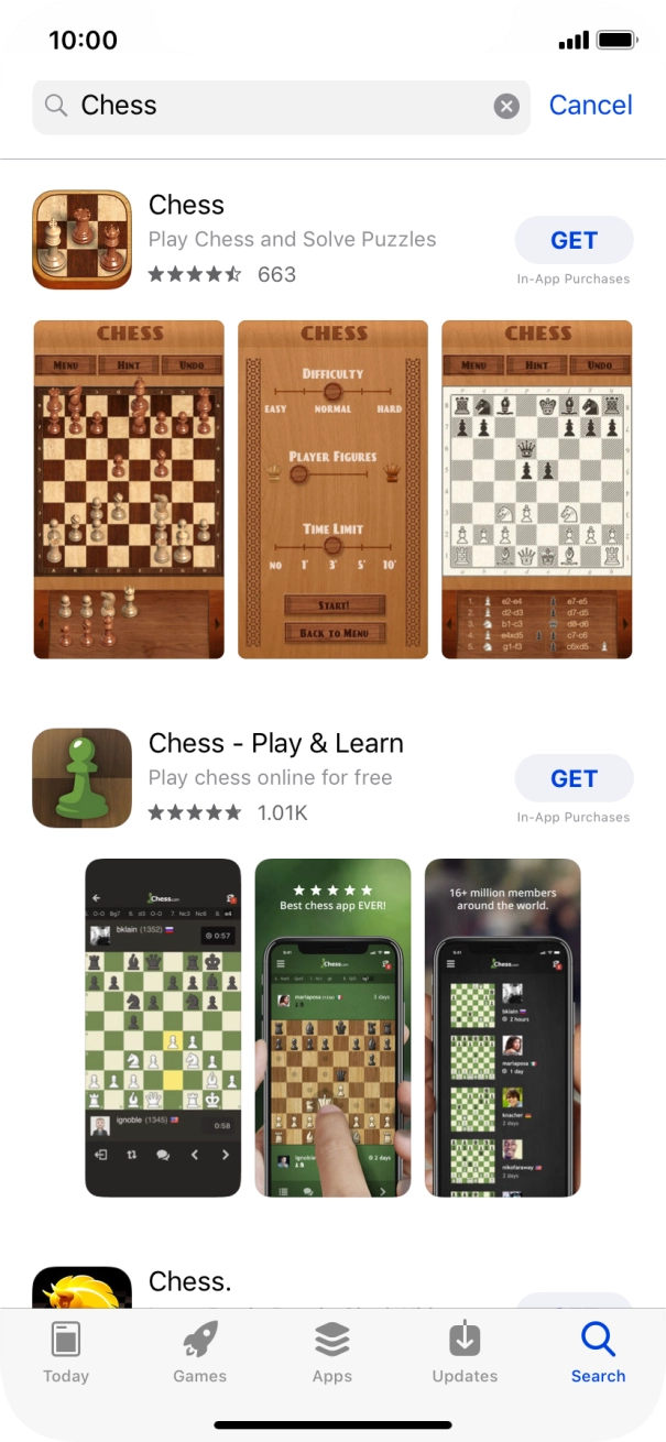 Press the required app. Press the required app.