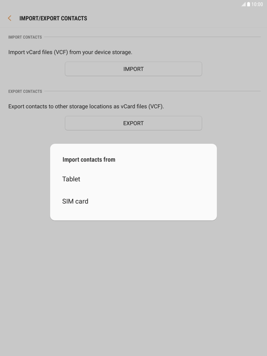 Press SIM card. Press SIM card.
