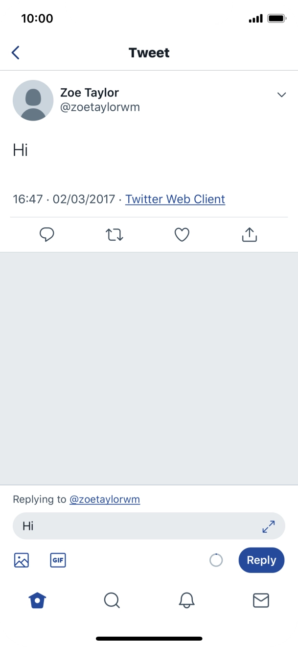 Write the required reply and press Reply. Write the required reply and press Reply.