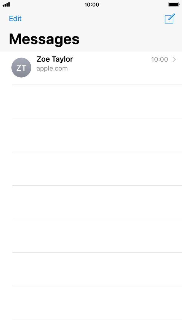 Press the new message icon. Press the new message icon.
