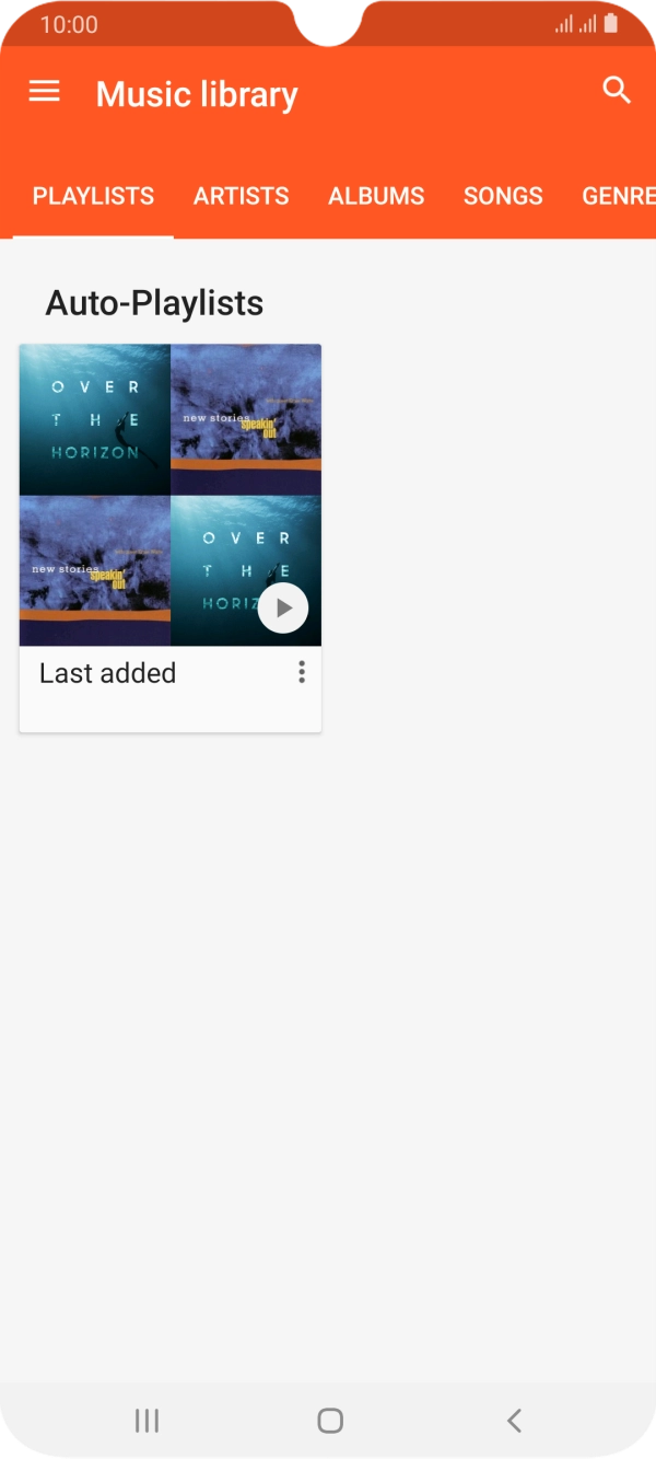 Press the required category and go to the required audio file.