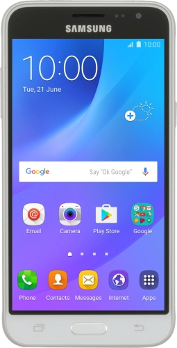 Image 1: Samsung Galaxy J3 in White Large product image