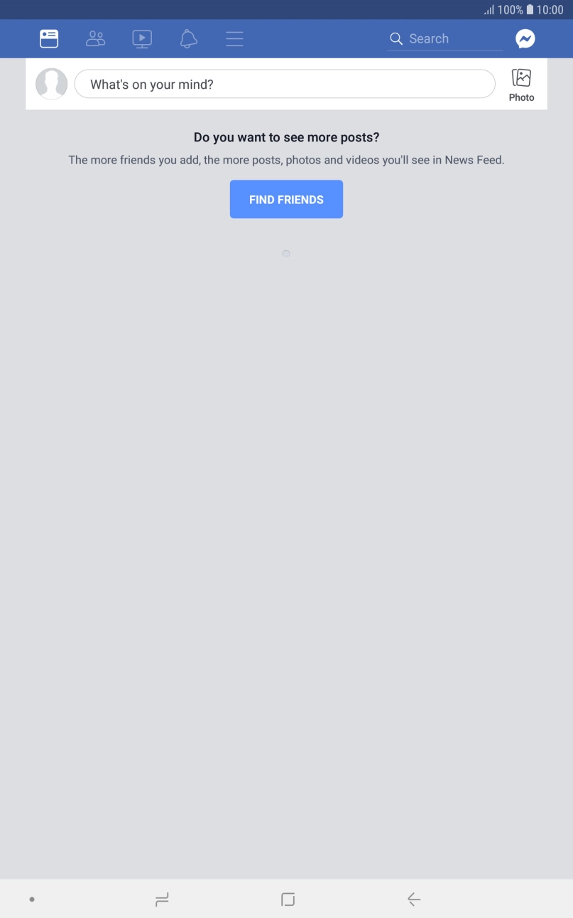 Press the text input field. Press the text input field.