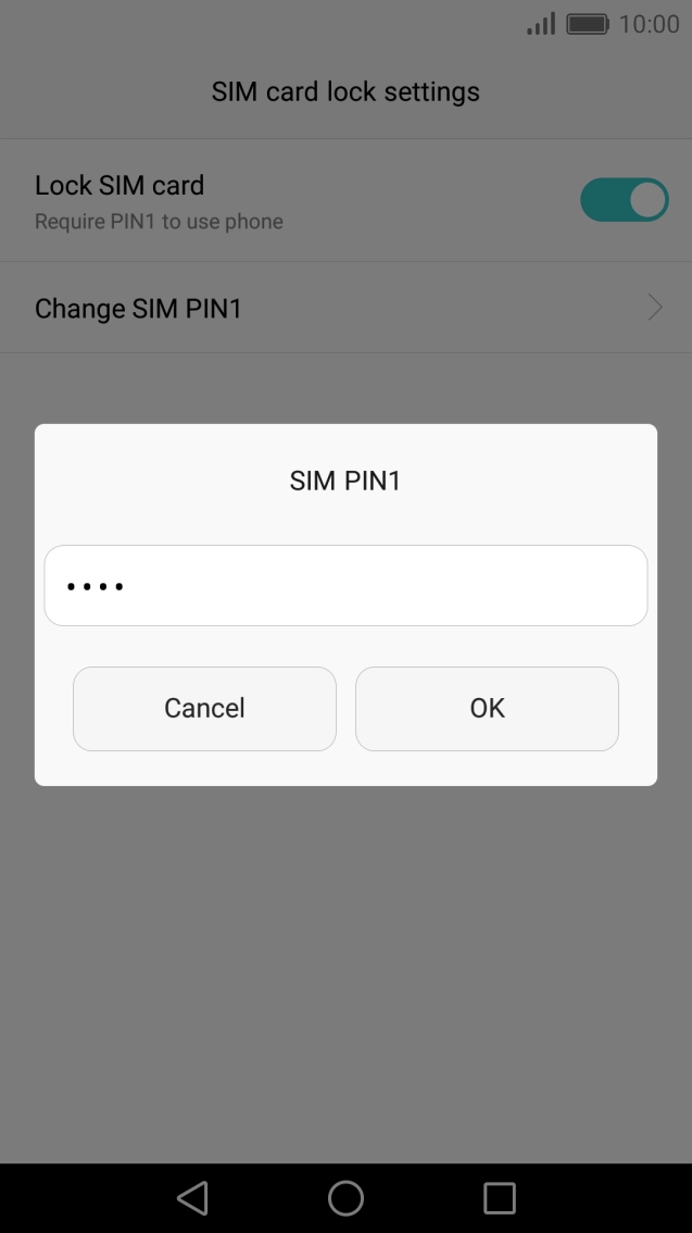 Key in a new four-digit PIN and press OK.