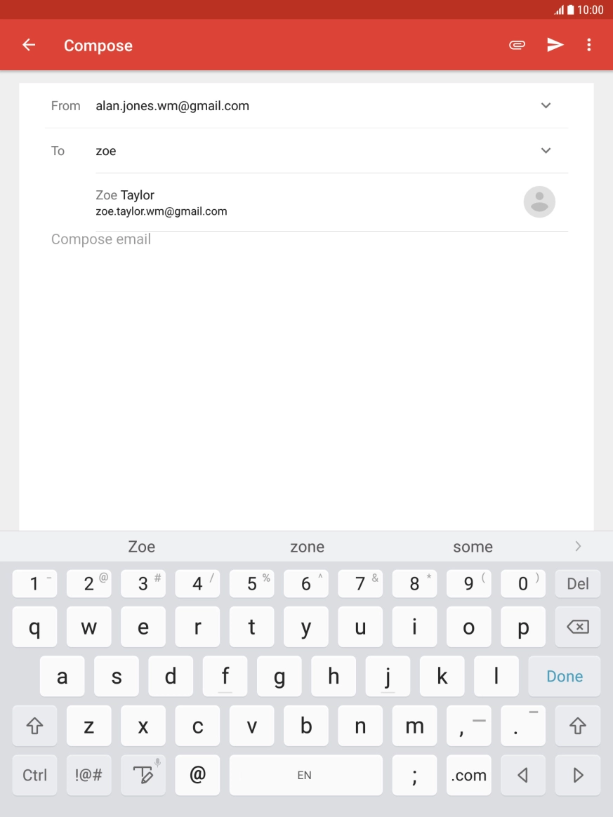 Press the required contact. Press the required contact.