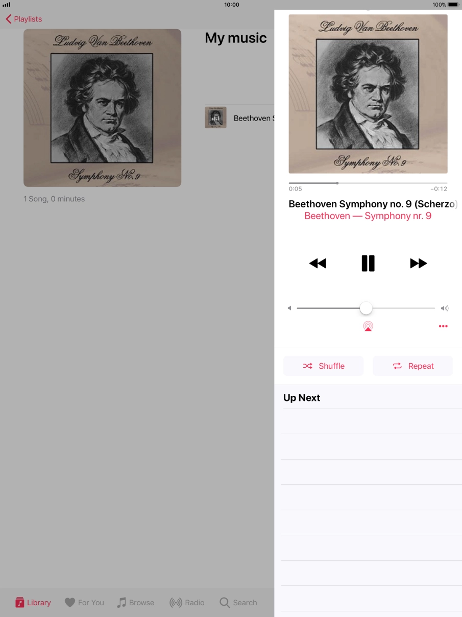 Press arrow right to go to the next audio file.