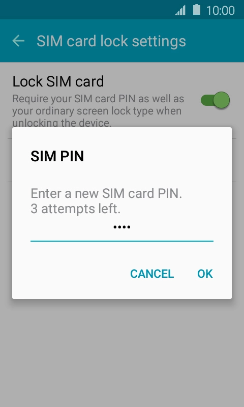 Key in a new four-digit PIN and press OK. Key in a new four-digit PIN and press OK.
