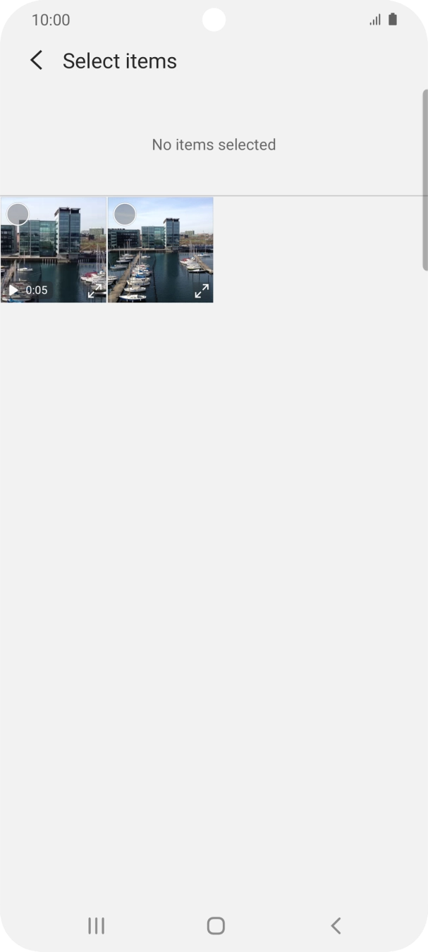 Press the required picture. Press the required picture.