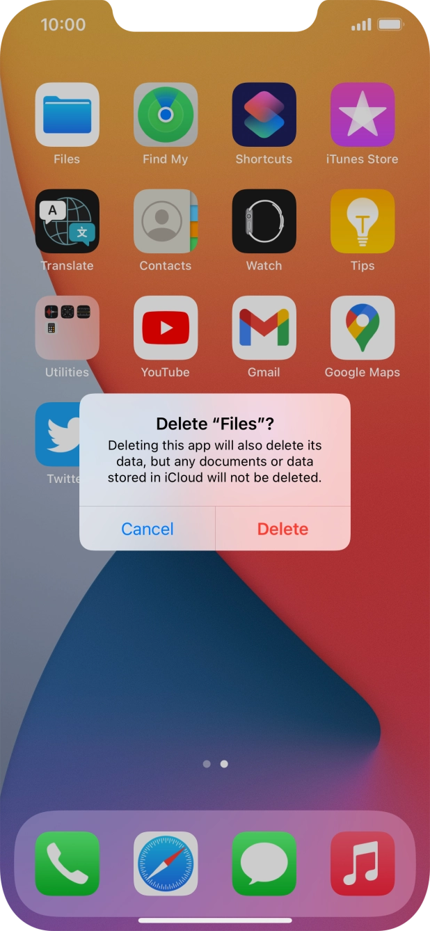 Press Delete.