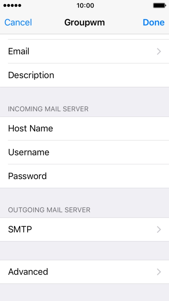 Press SMTP. Press SMTP.