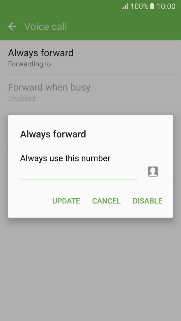 Press DISABLE.