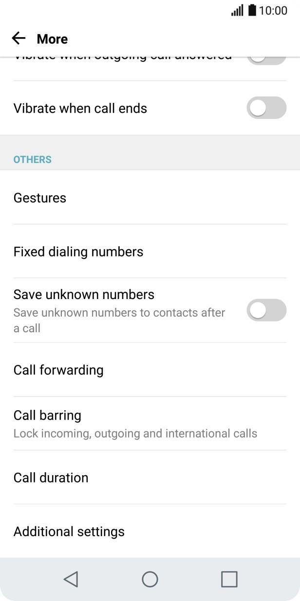 Press Additional settings.