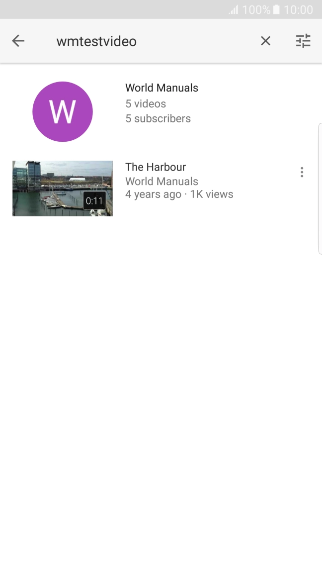 Press the required video clip.