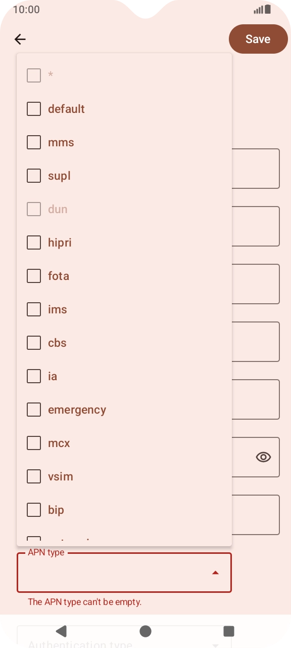 Press mms to turn on the setting.