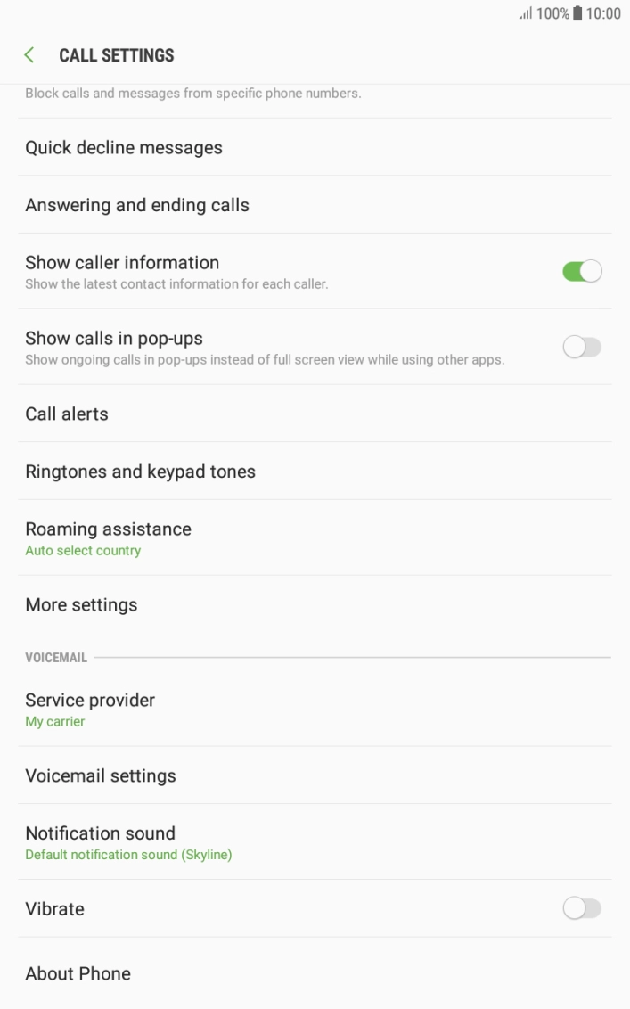Press More settings. Press More settings.