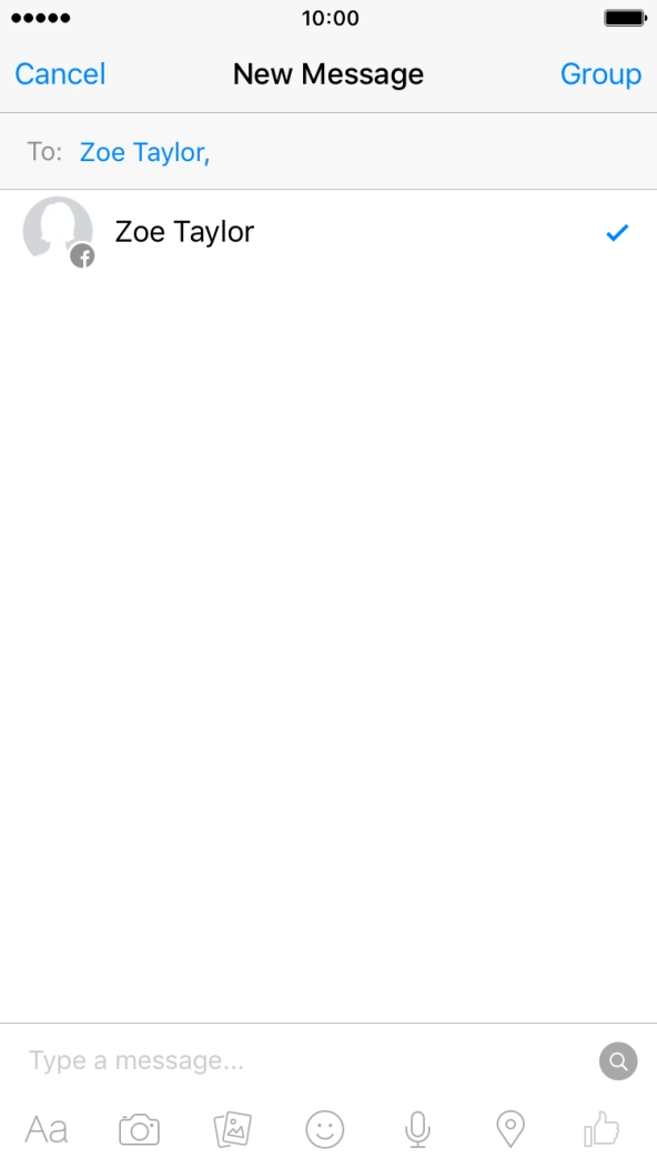 Press the text input field.