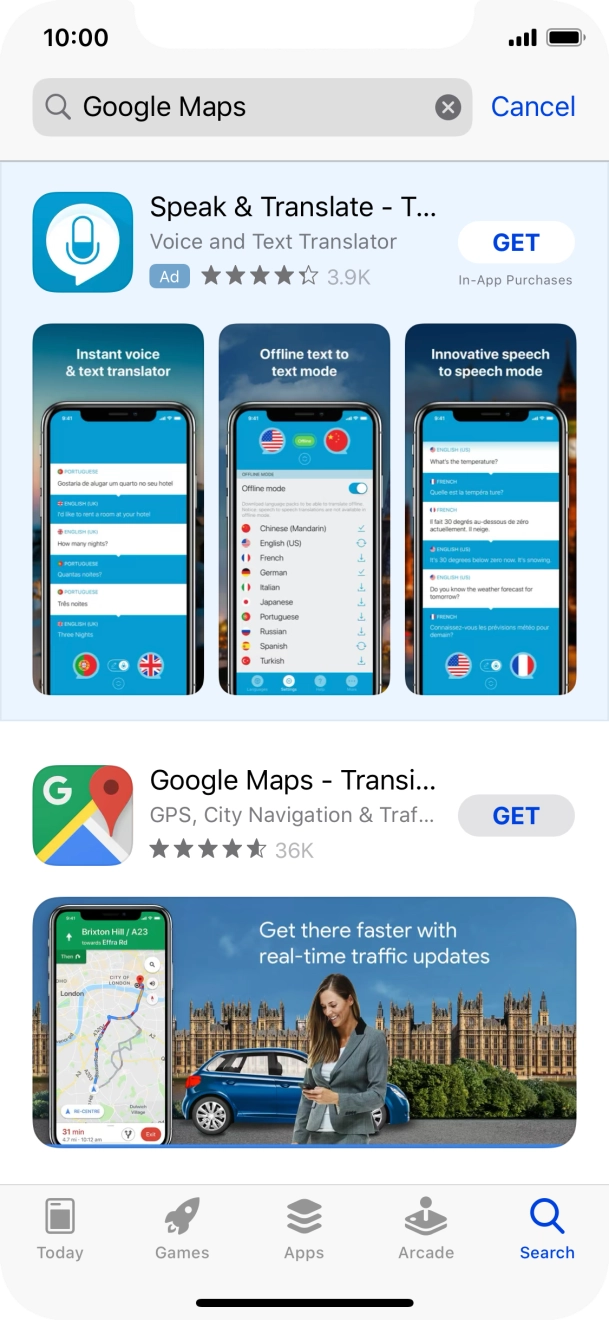 Press Google Maps. Press Google Maps.