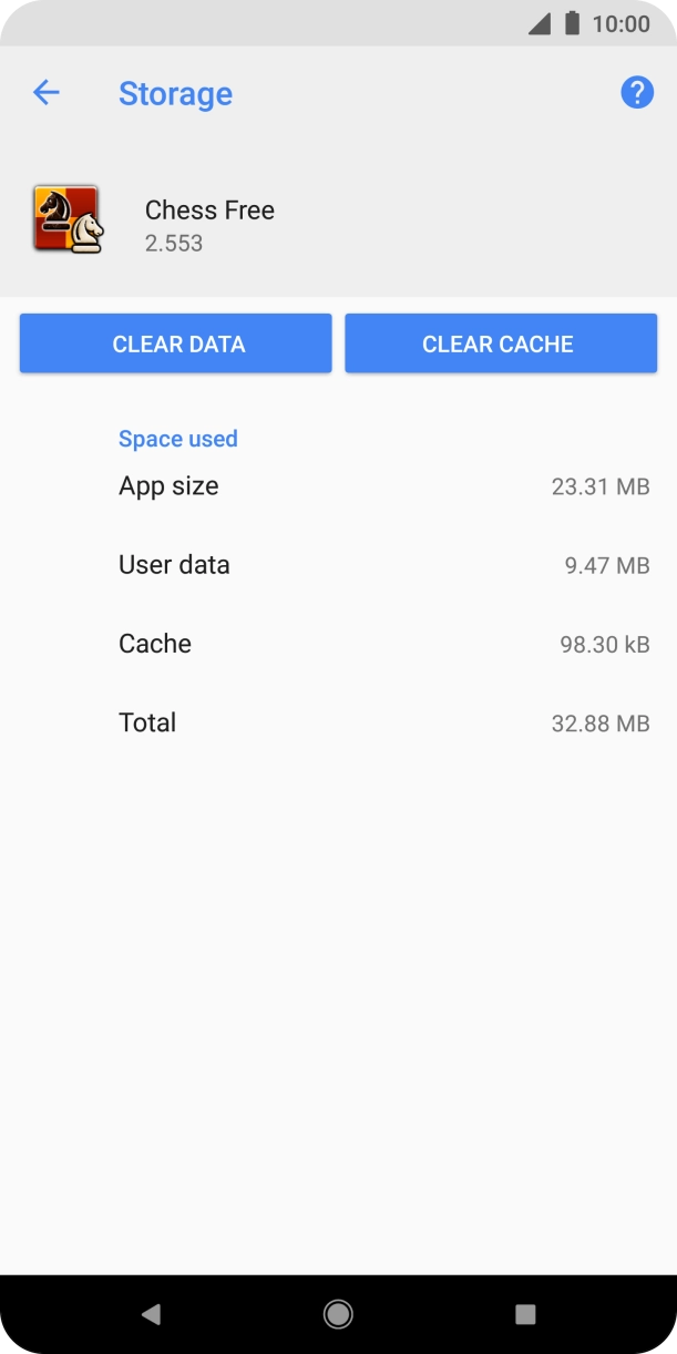 Press CLEAR CACHE. Press CLEAR CACHE.
